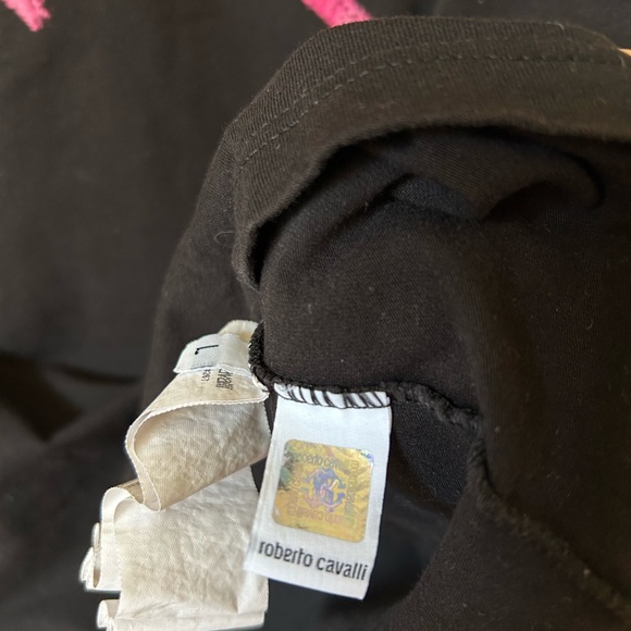 Authentic Roberto Cavelli Tee Shirt with Tiger Graphic Print Like New Size L - Picture 3 of 3